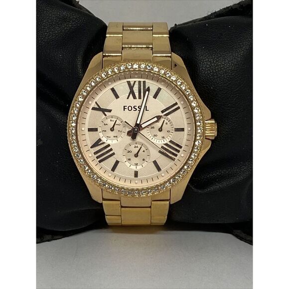 Fossil Cecile AM4483 Women's Gold Stainless Steel Analog Dial Quartz Watch BP681 - Picture 3 of 12